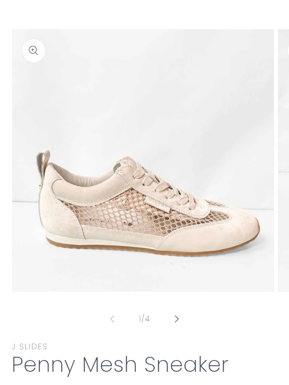 J/Slides NYC Penny Mesh Sneakers Size 6.5 NWT